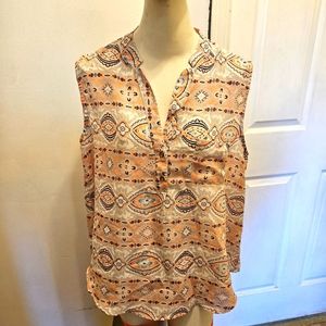 Sleeveless Top with Button Front Sz XL by Live 4 Truth
